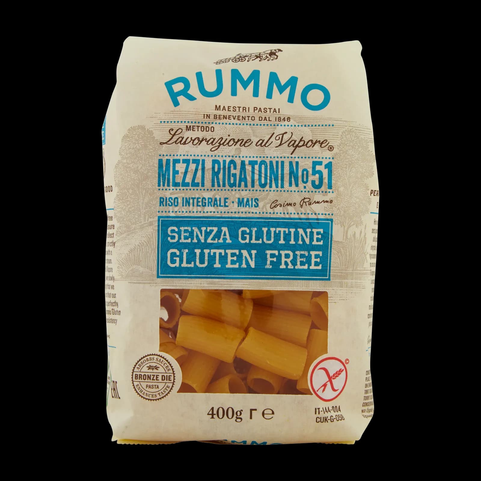 RUMMO Mezzi Rigatoni N°51 sans gluten